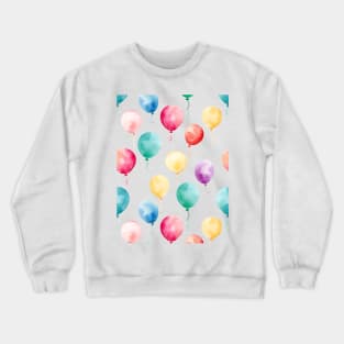 Watercolor Balloons Pattern #3 Crewneck Sweatshirt